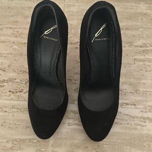 Brian Atwood Black Suede Heels